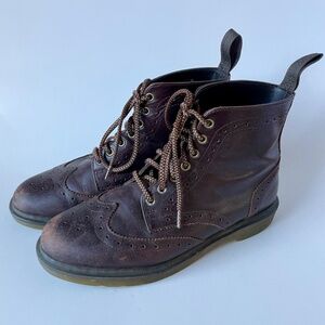 Dr. Martens | Affleck Retro Mod Brogue Boots | Dark Brown | 2015 | Broken In